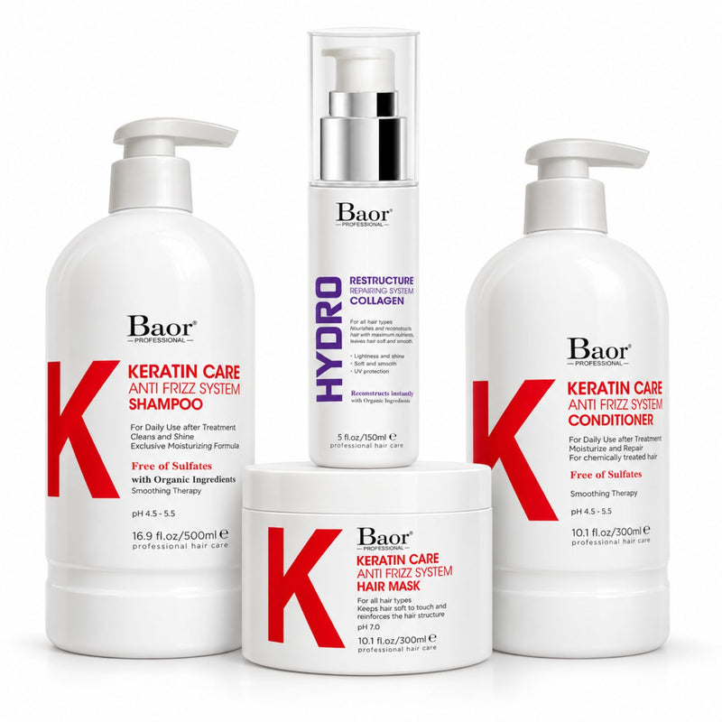 Pack Keratin Care Antifrizz + Hydro Collagen 4 Pasos – BAOR