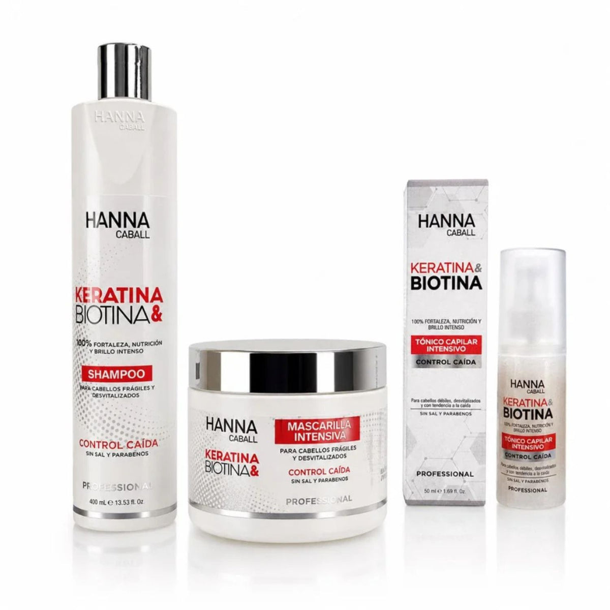 Pack Keratina & Biotina 3 Pasos Hanna Caball