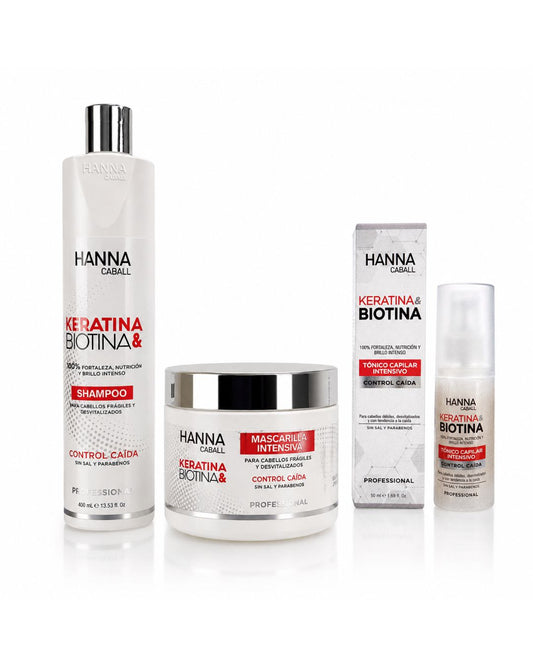 Hanna Caball Pack Keratina & Biotina Anticaída 3 Pasos - Hanna Caball - producto disponible en Wapas San Isidro
