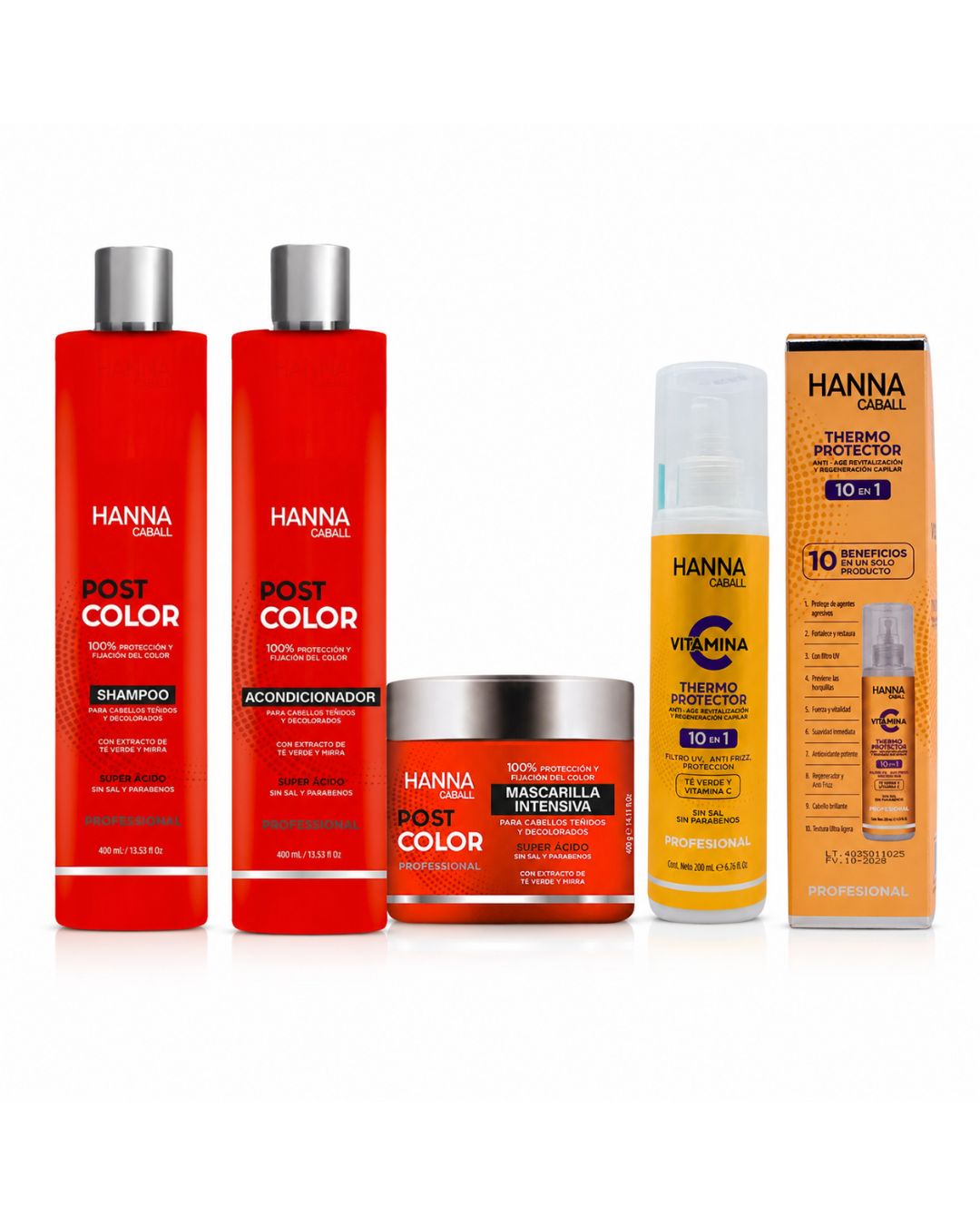 Hanna Caball Pack Post Color Cabello Teñido 4 Pasos - Hanna Caball - producto disponible en Wapas San Isidro
