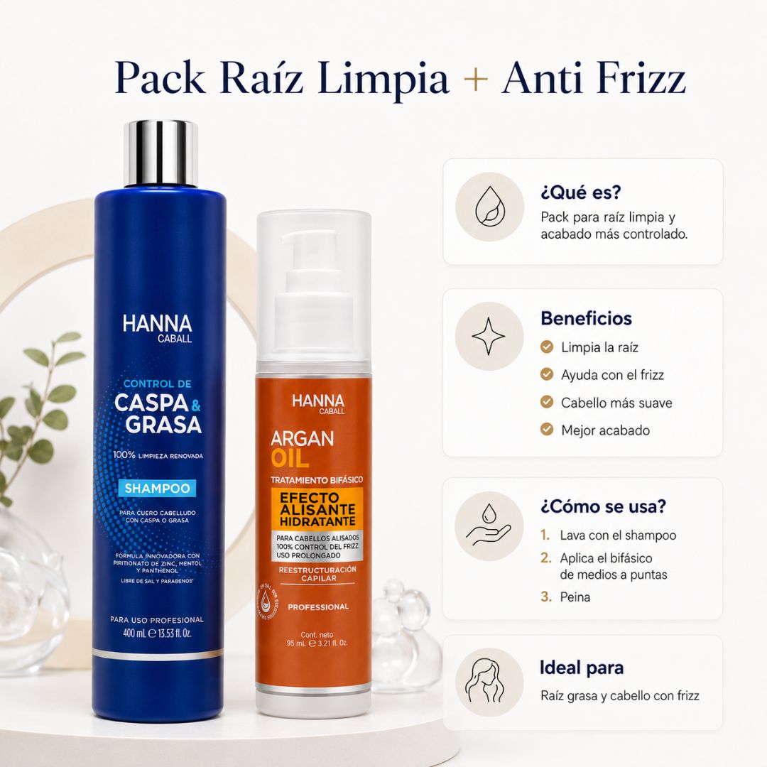 Hanna Caball Pack Raíz Limpia + Anti Frizz - vista producto