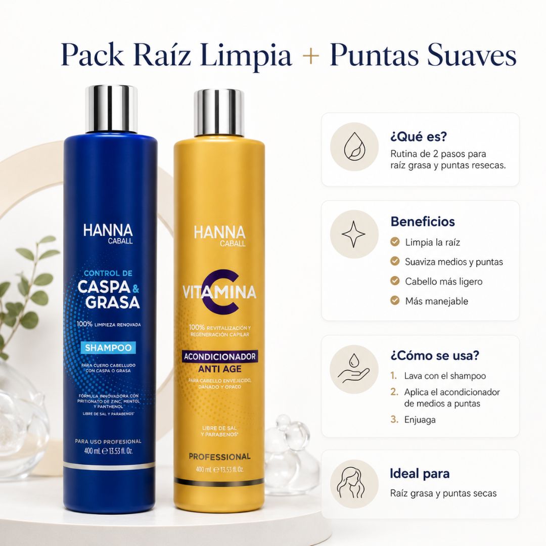 Hanna Caball Pack Raíz Limpia + Puntas Suaves - vista producto