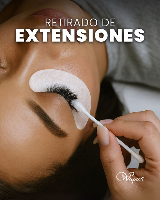 Retiro de extensiones de pestañas