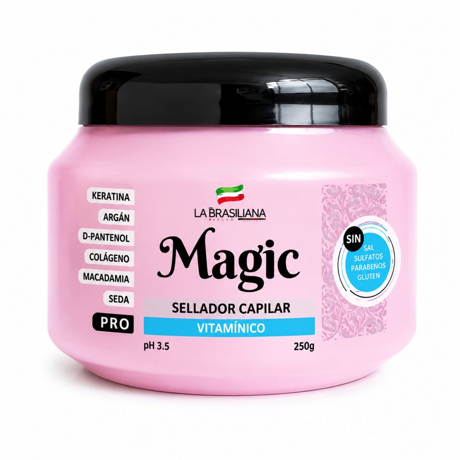 La Brasiliana Pack Post Química Express 3 Pasos incluye Magic Pro Sellador Capilar 250g Post Química - Reparación, sellado y protección en pocos pasos