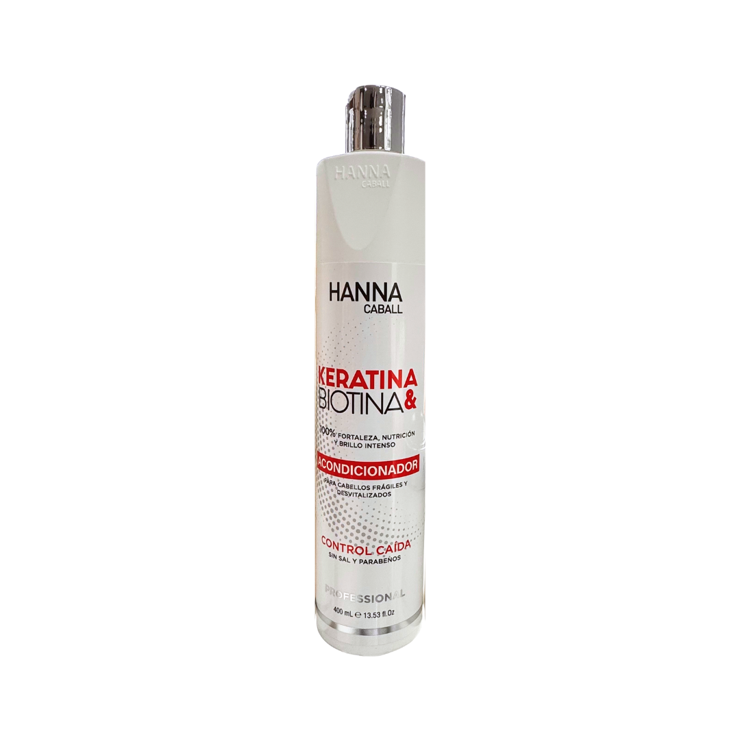 Hanna Caball Acondicionador Keratina & Biotina 400 ml incluido en Hanna Caball Keratina & Biotina Shampoo + Acondicionador 400 ml