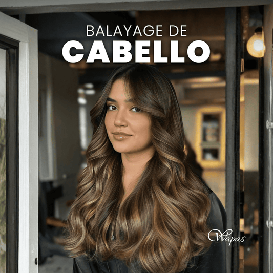 Balayage de cabello realizado en Wapas Salón en San Isidro, Lima; coloración profesional con efecto natural y degradado luminoso.
