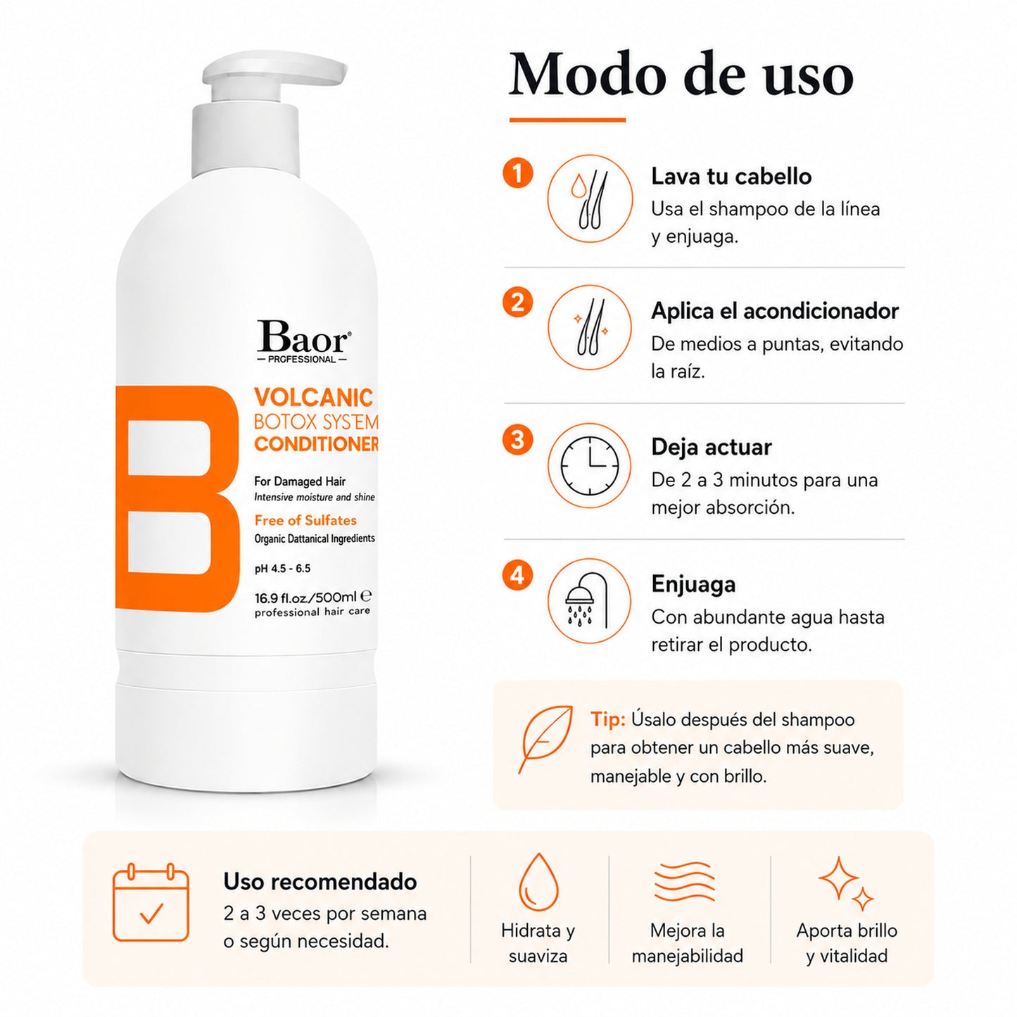 BAOR Acondicionador Volcanic Mud 300 ml