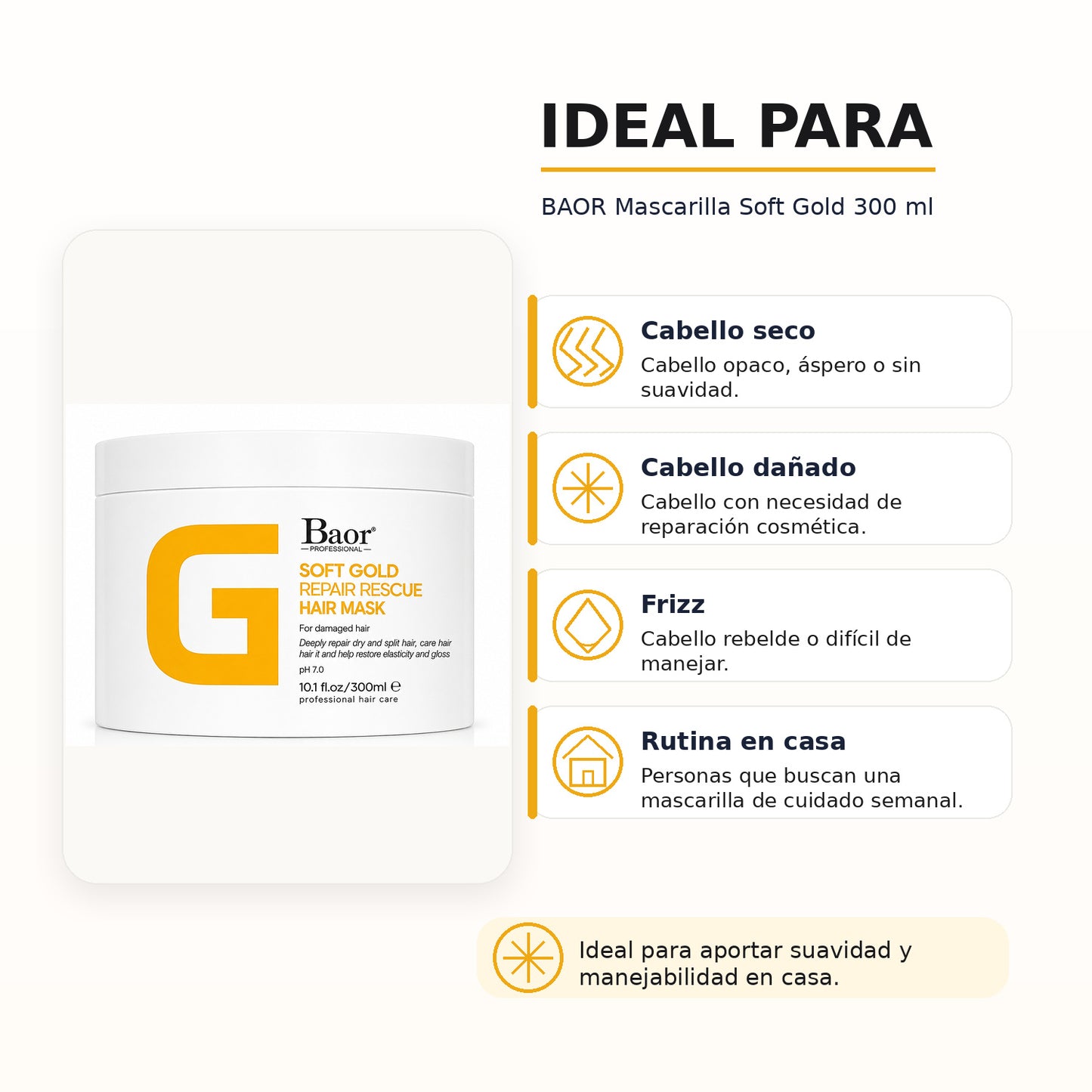 BAOR Mascarilla Soft Gold 300 ml