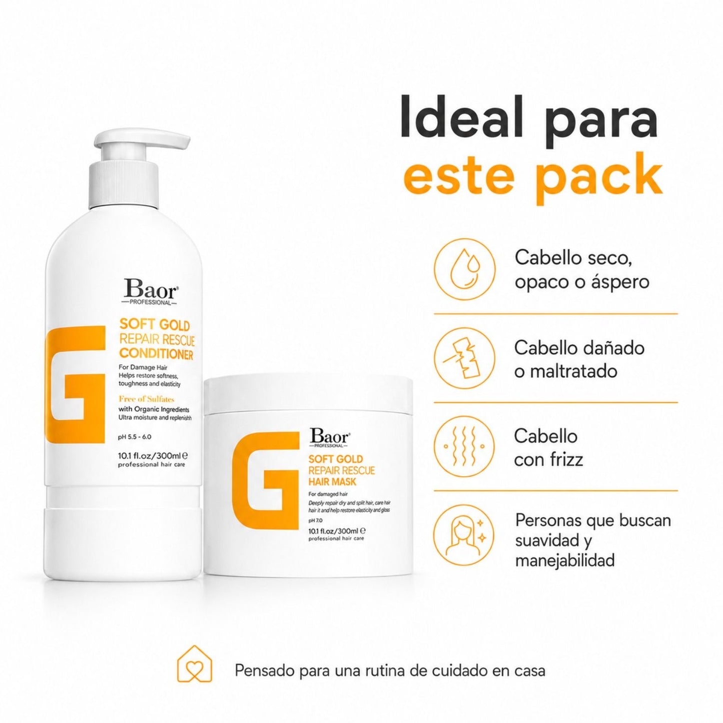 BAOR Pack Baor Soft Gold Acondicionador 300 ml + Mascarilla 300 ml
