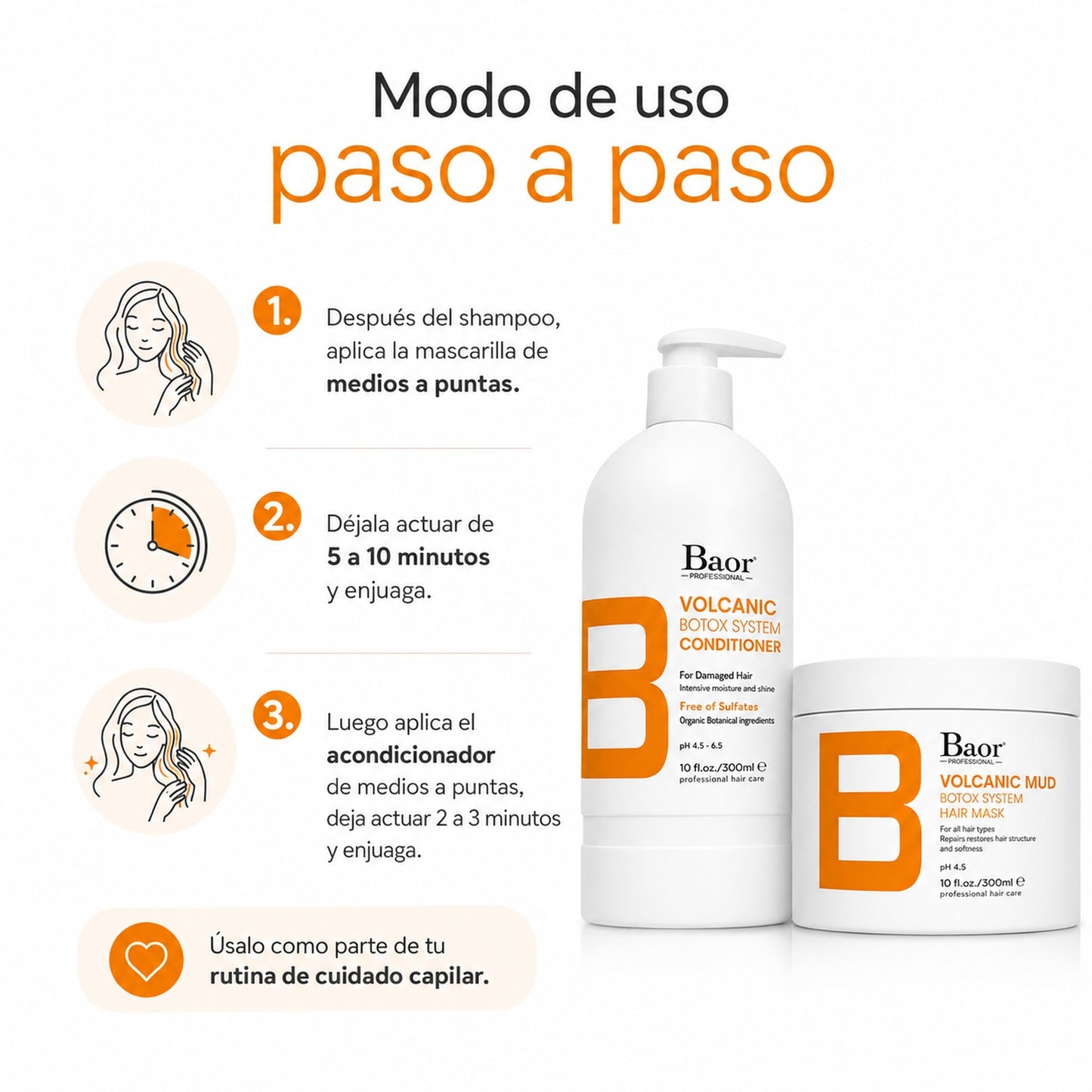BAOR Pack Baor Volcanic Mud Acondicionador 300 ml + Mascarilla 300 ml