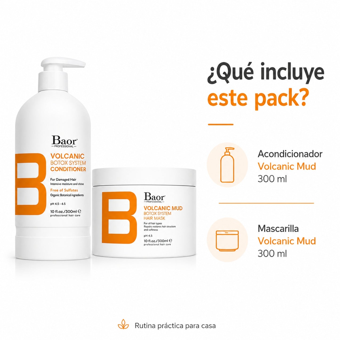 BAOR Pack Baor Volcanic Mud Acondicionador 300 ml + Mascarilla 300 ml