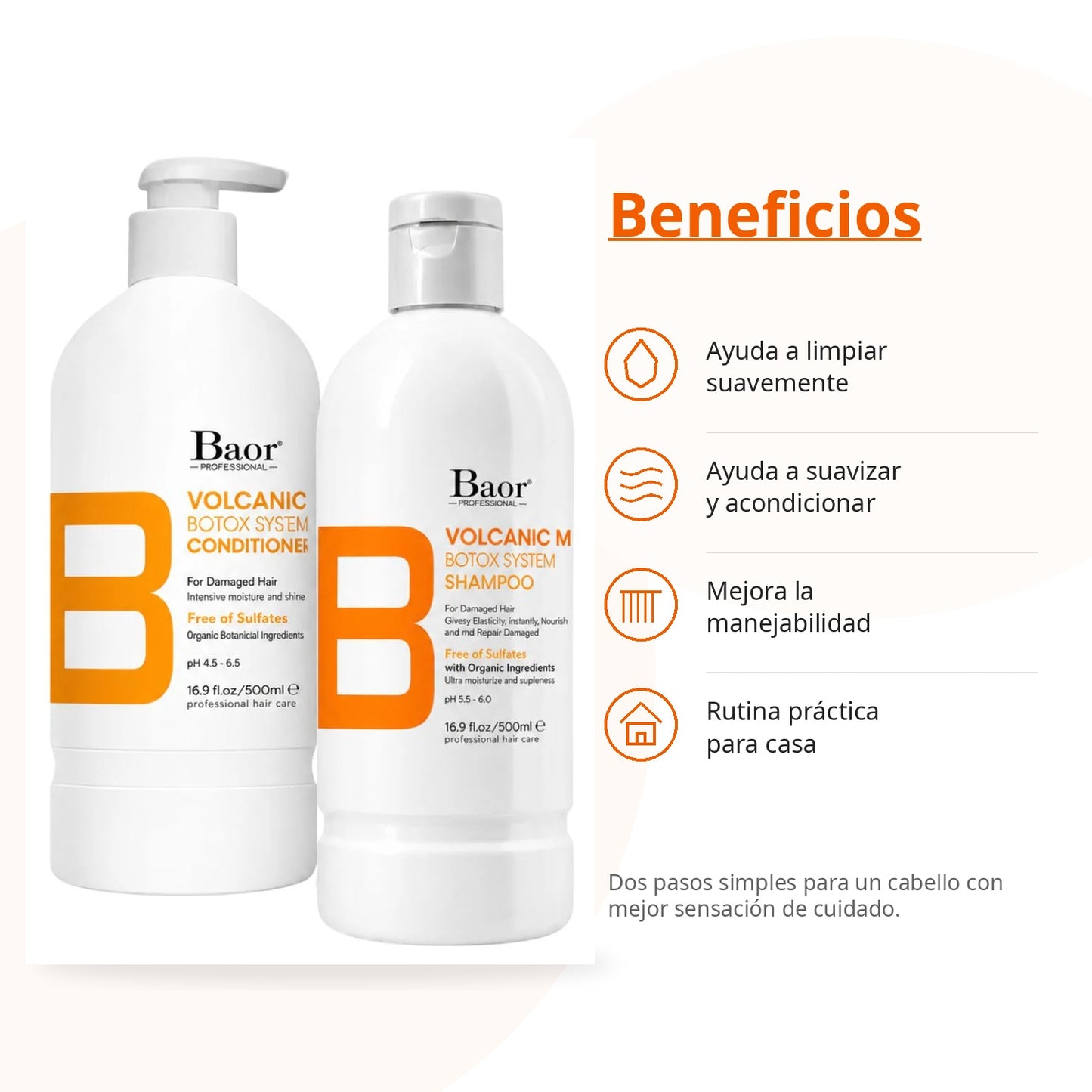BAOR Pack Baor Volcanic Mud Shampoo 500 ml + Acondicionador 300 ml