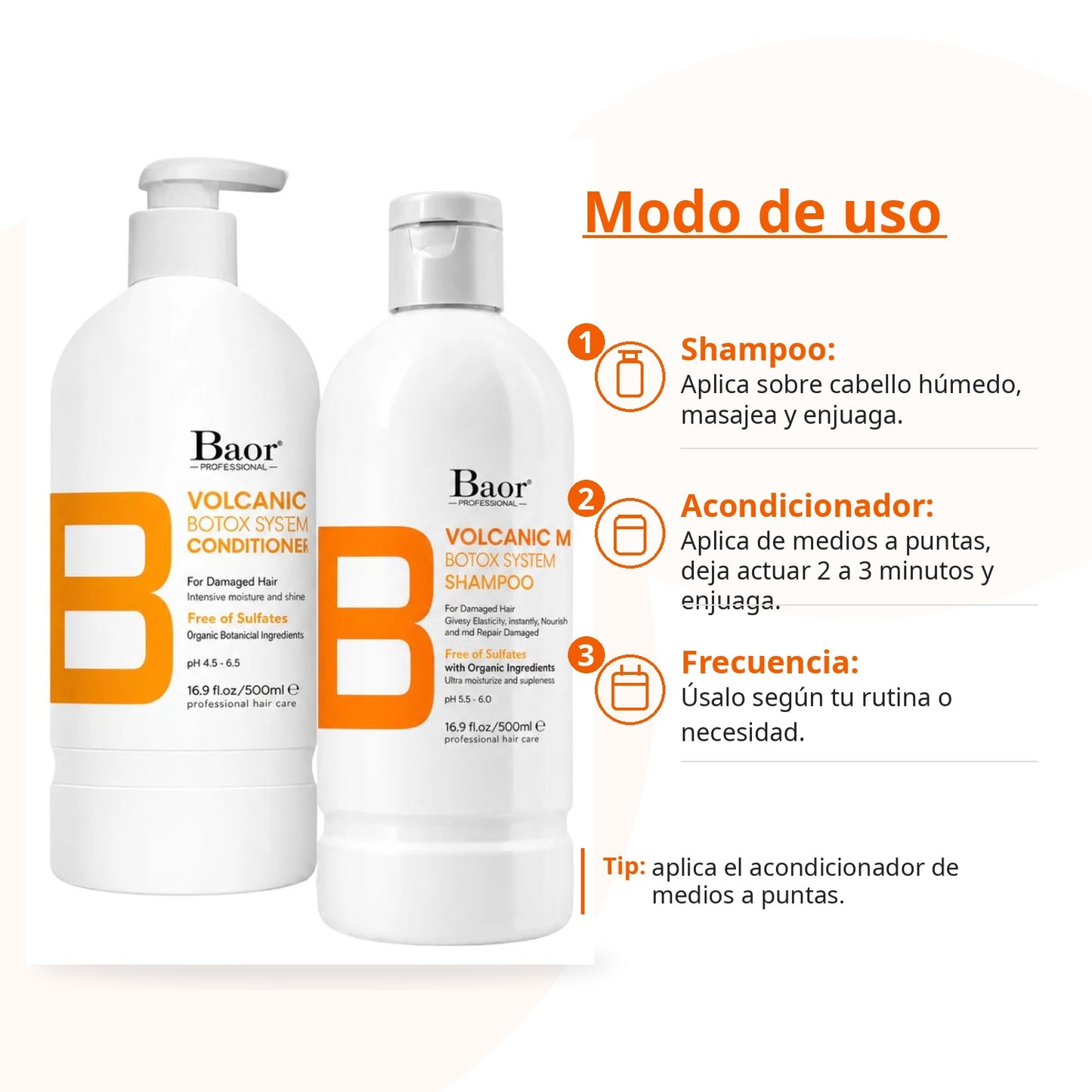 BAOR Pack Baor Volcanic Mud Shampoo 500 ml + Acondicionador 300 ml