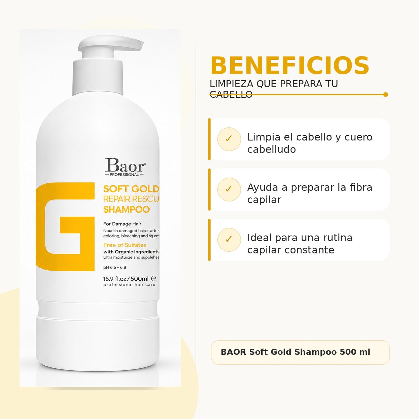 BAOR Shampoo Soft Gold 500 ml