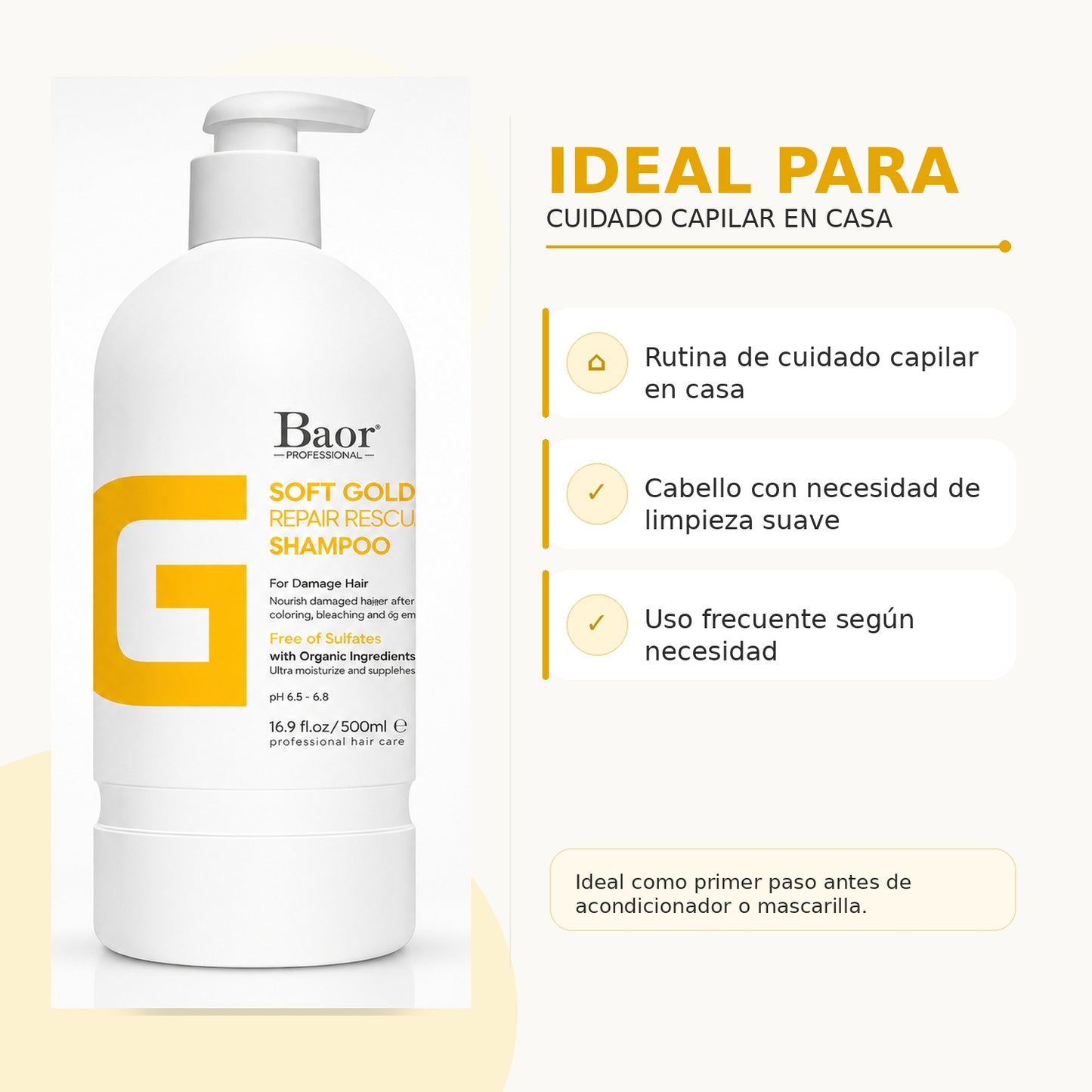 BAOR Shampoo Soft Gold 500 ml