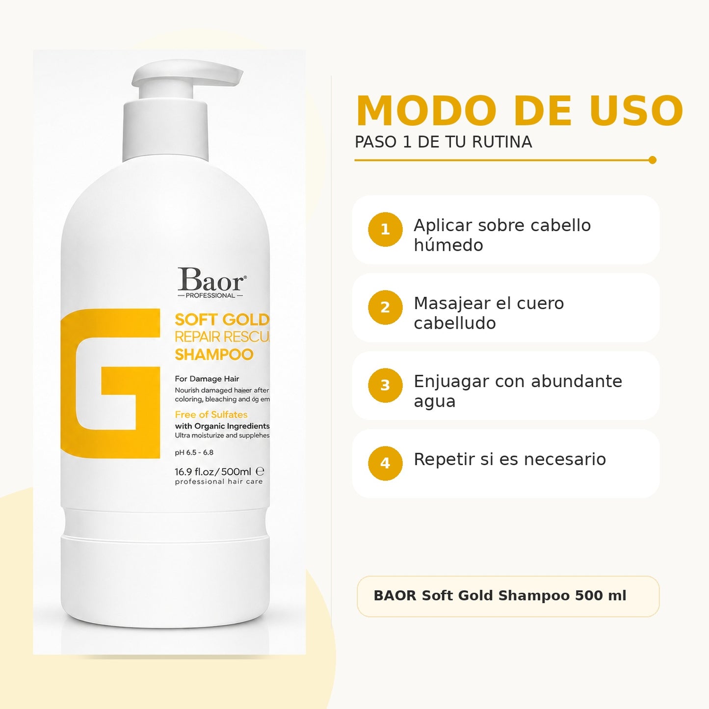 BAOR Shampoo Soft Gold 500 ml