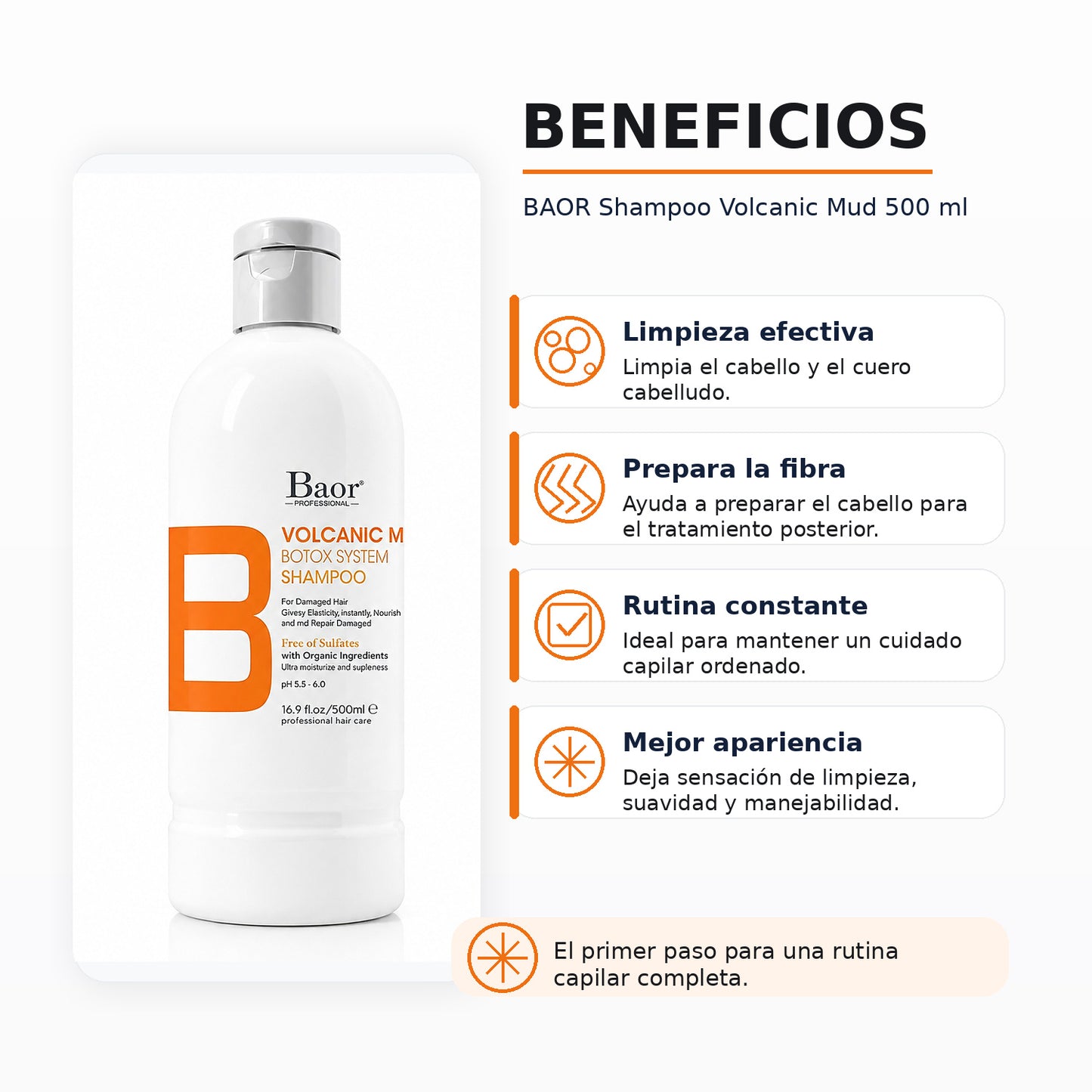 BAOR Shampoo Volcanic Mud 500 ml