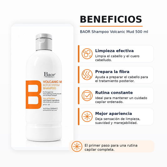 BAOR Shampoo Volcanic Mud 500 ml