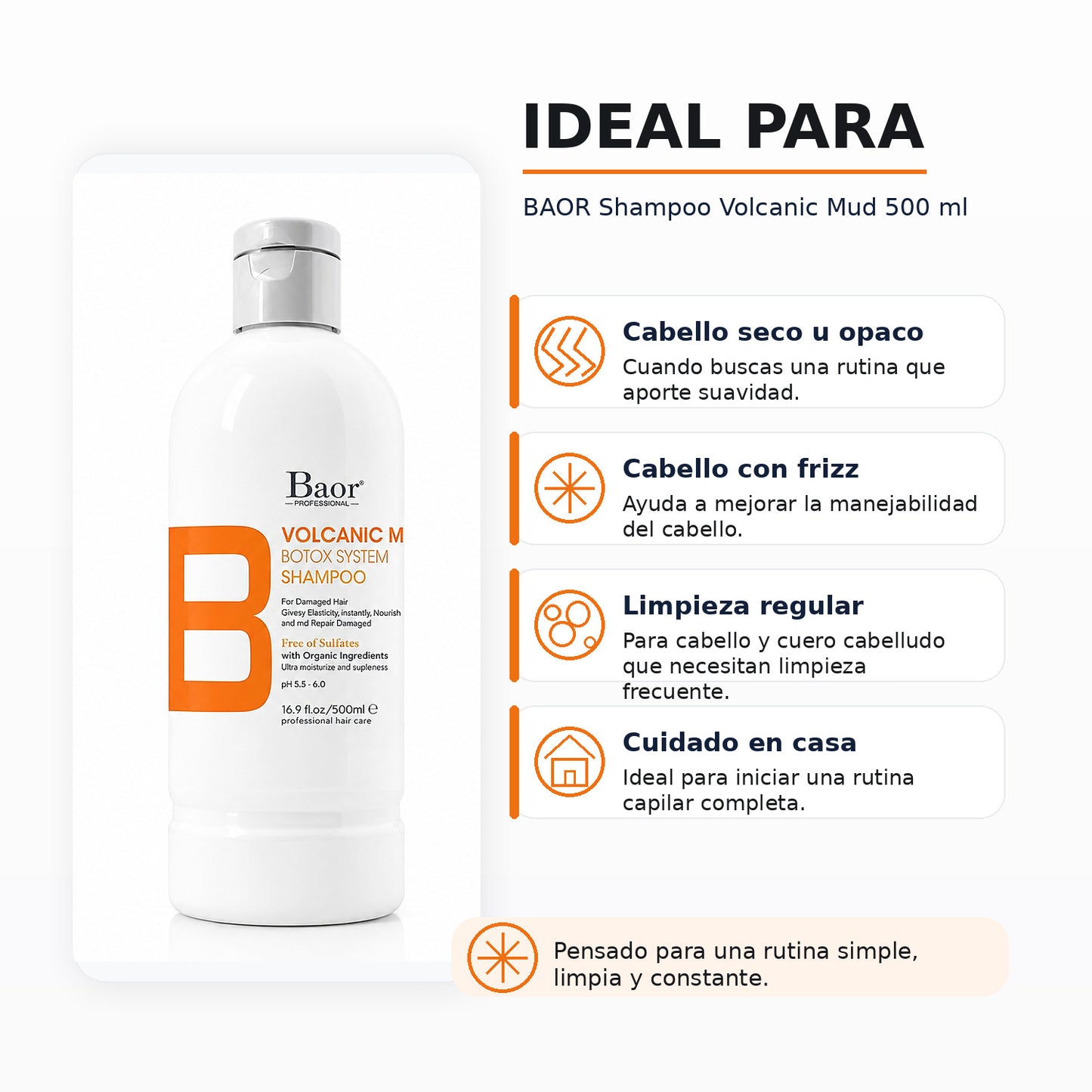 BAOR Shampoo Volcanic Mud 500 ml