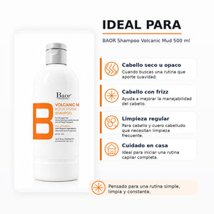 BAOR Shampoo Volcanic Mud 500 ml