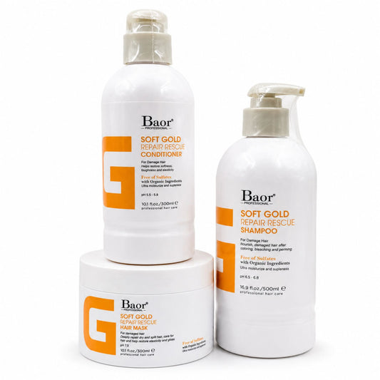 Kit Soft Gold = Shampoo + Acondicionador + Mascarilla – BAOR