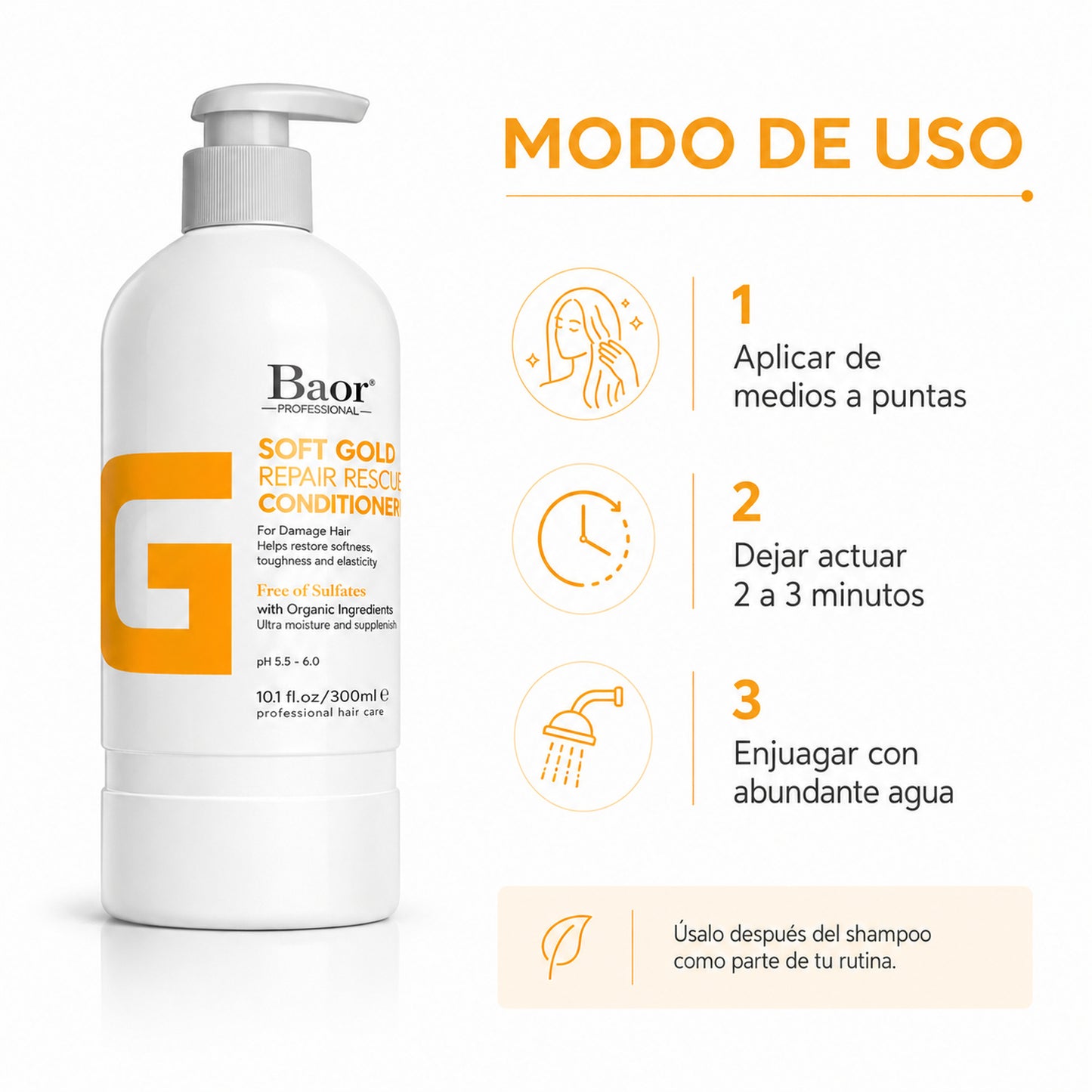 BAOR Acondicionador Soft Gold 300 ml