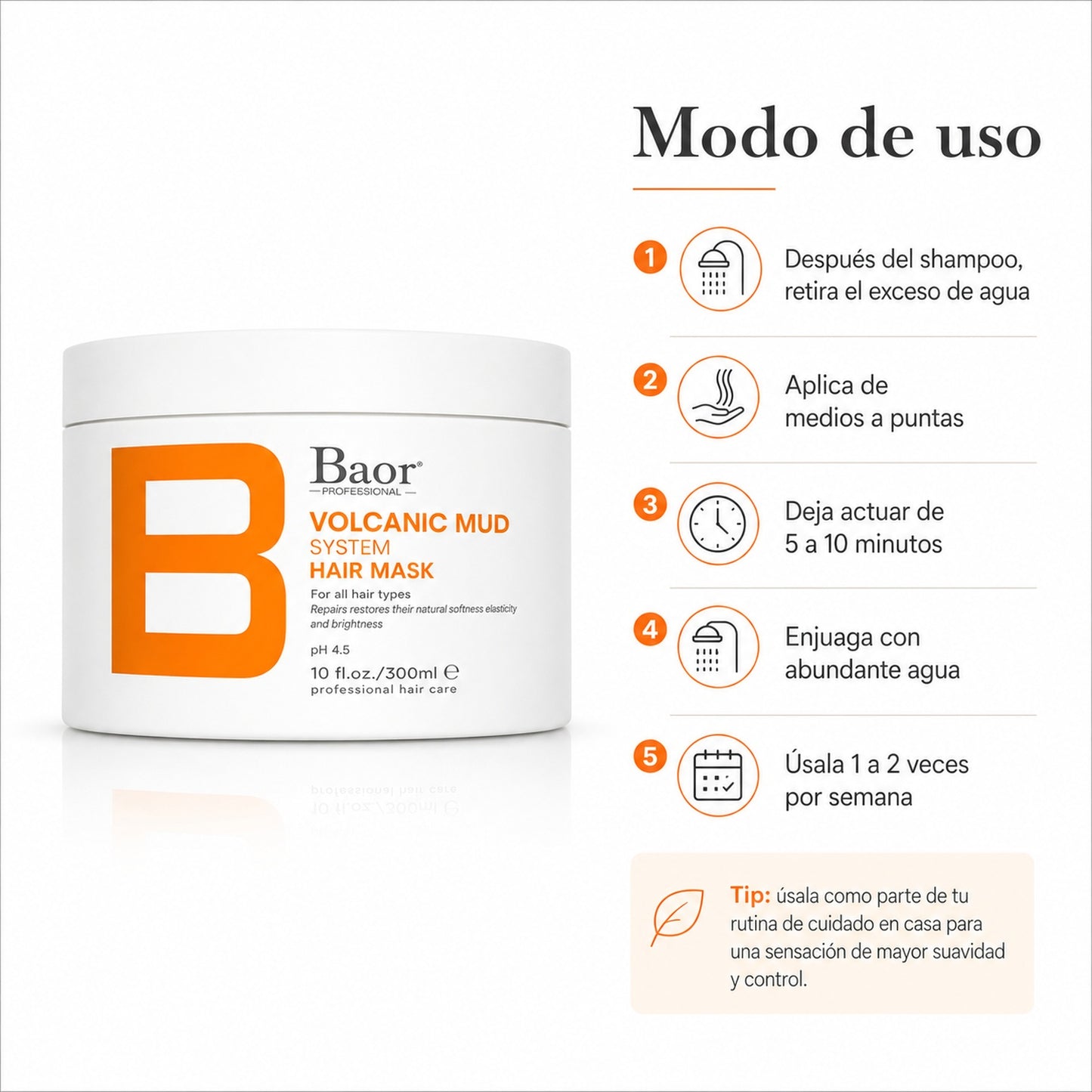 BAOR Mascarilla Volcanic Mud 300 ml