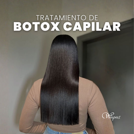 Tratamiento de bótox capilar en Wapas Salón, San Isidro, Lima Perú: resultado en cabello liso, uniforme y con alto brillo.