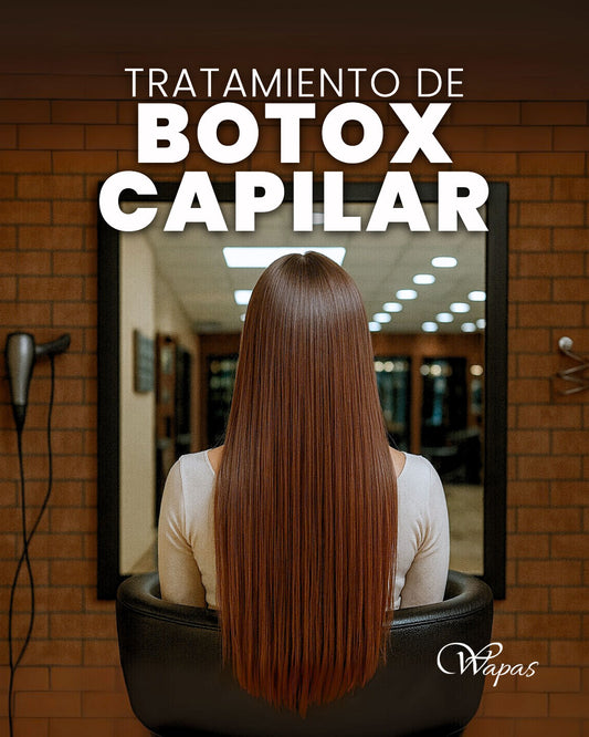 Tratamiento de bótox capilar para alisar y reparar cabello largo en Wapas GCC, salón de belleza en San Isidro Lima Perú.