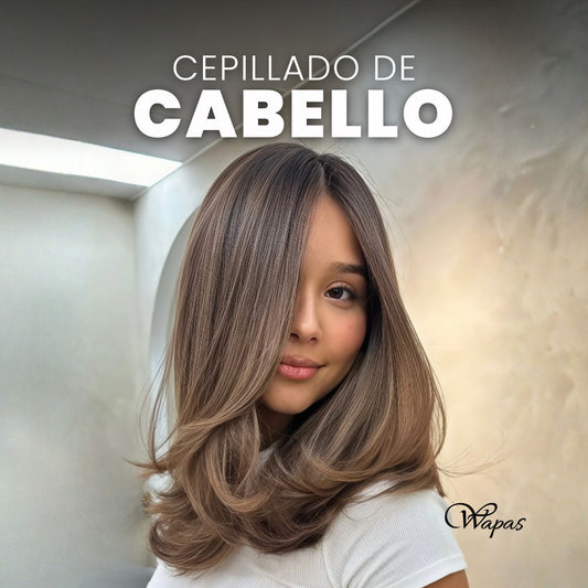 Cepillado profesional de cabello en Wapas GCC (San Isidro, Lima) – brushing con volumen, brillo y acabado suave.