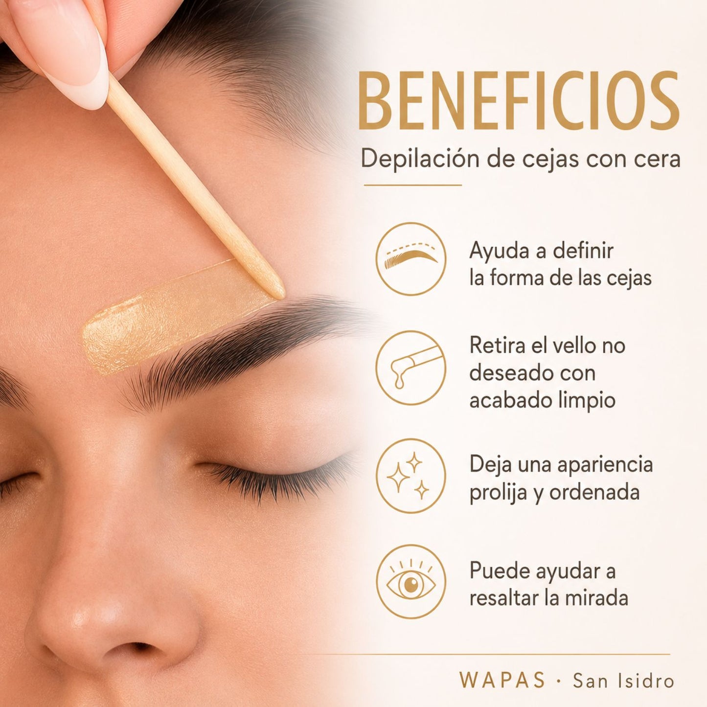 Depilación de cejas con cera en San Isidro | Wapas