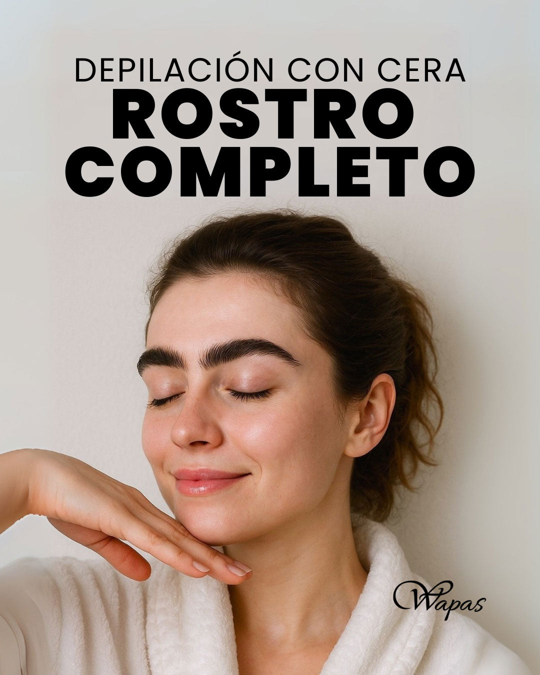 Depilación con cera en rostro completo femenino en Wapas GCC, salón de belleza en San Isidro Lima Perú.