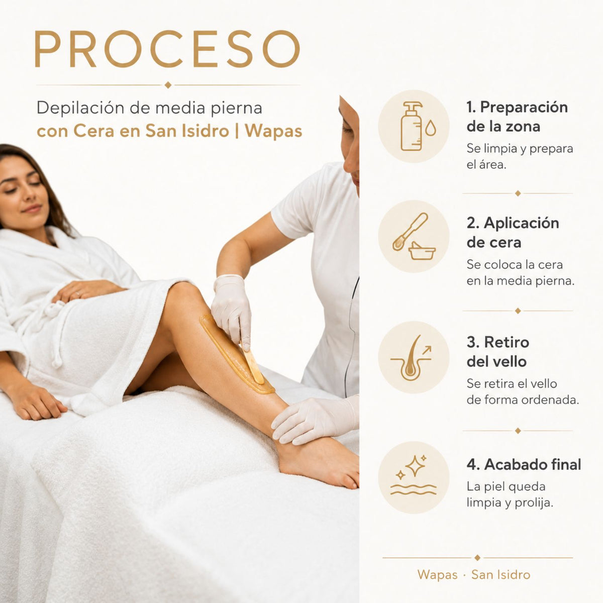 Depilación de media pierna – Wapas GCC