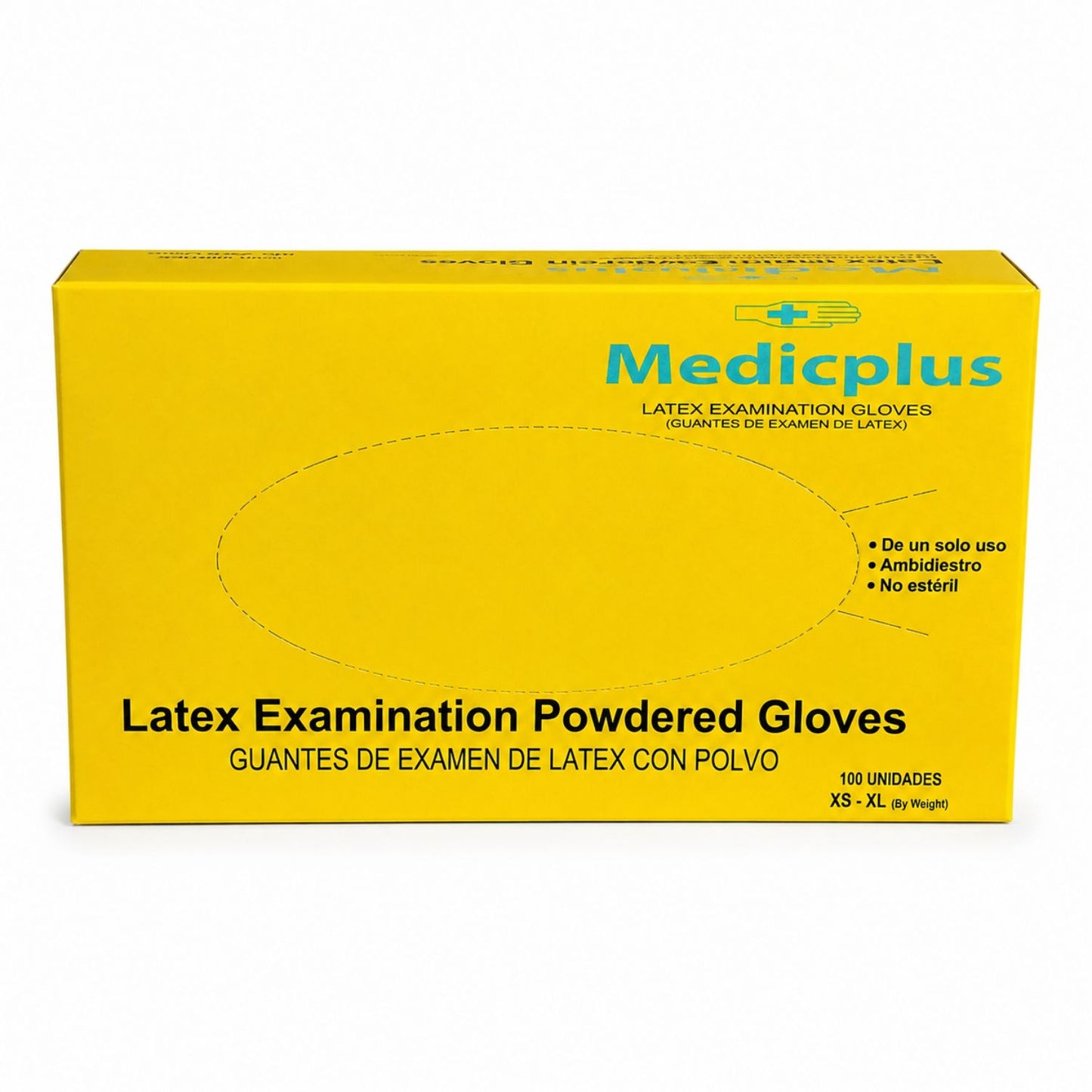 Guantes de látex con polvo Medicplus caja x 100 unidades