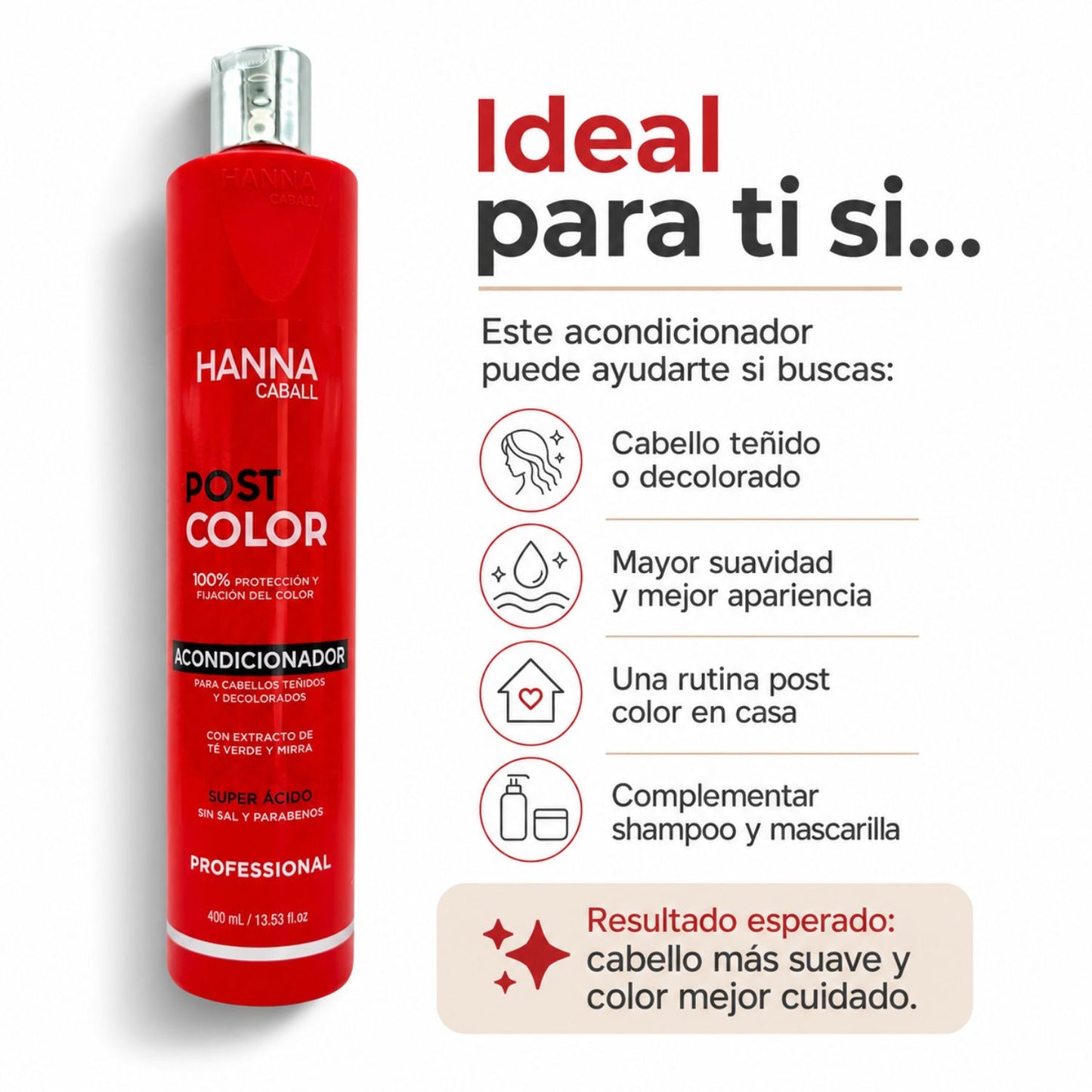 Hanna Caball Acondicionador Post Color 400 ml