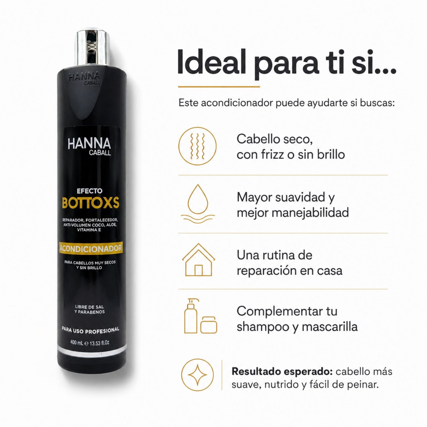 Hanna Caball Acondicionador Reparación Anti-Frizz 400 ml