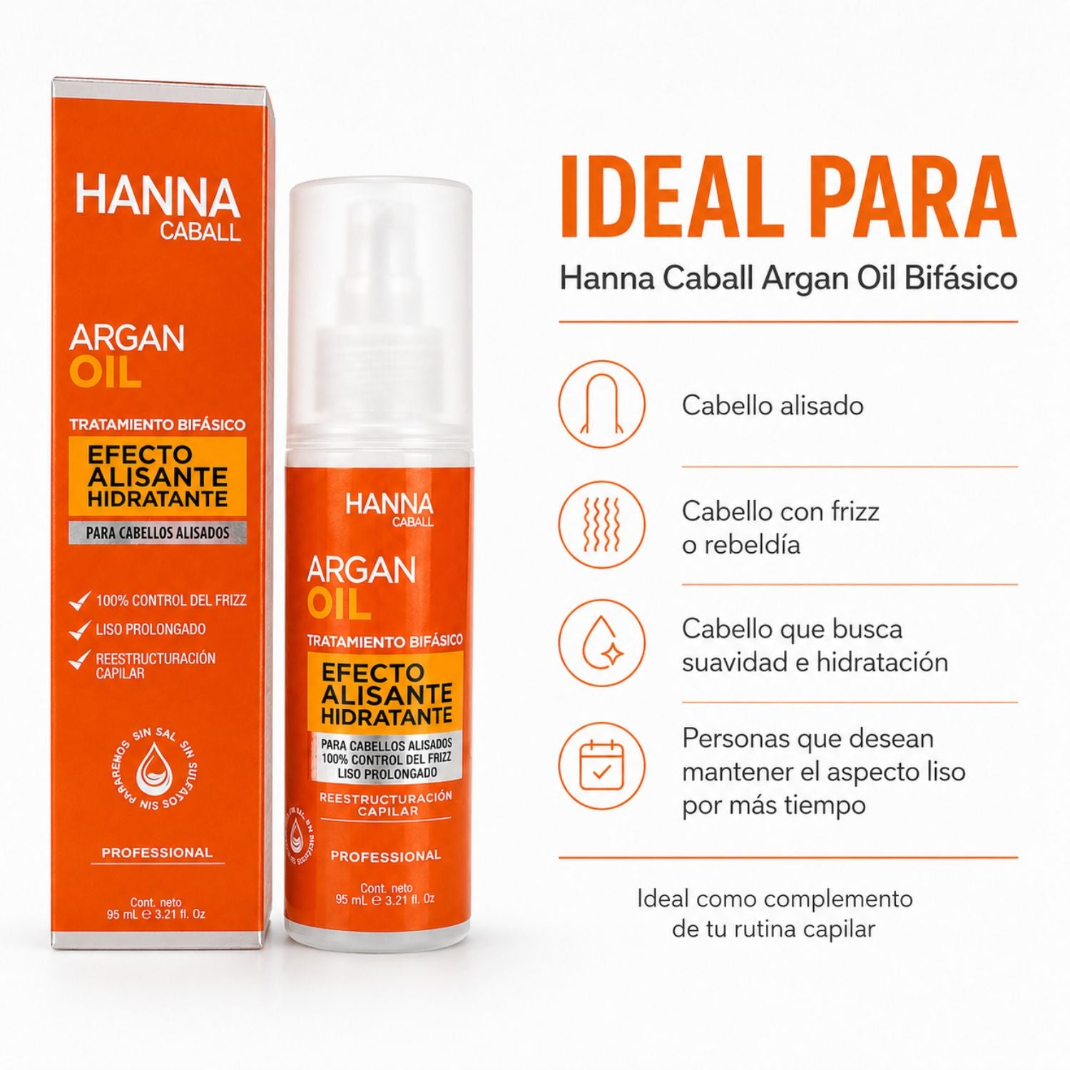 Hanna Caball Argan Oil bifásico anti-frizz 95 ml
