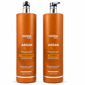 Pack Hanna Caball Argan Oil Shampoo y Acondicionador de 1L