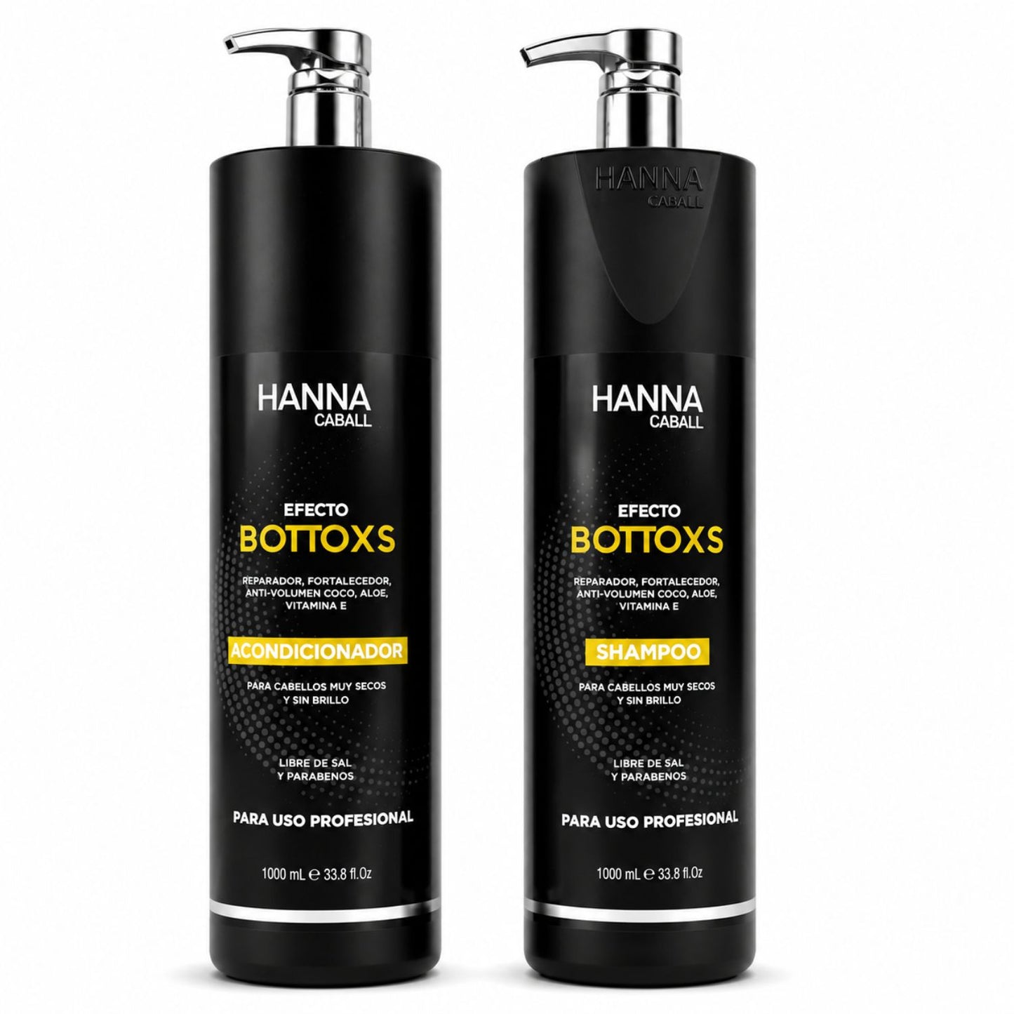 Hanna Caball Efecto Bottoxs pack shampoo y acondicionador 1L