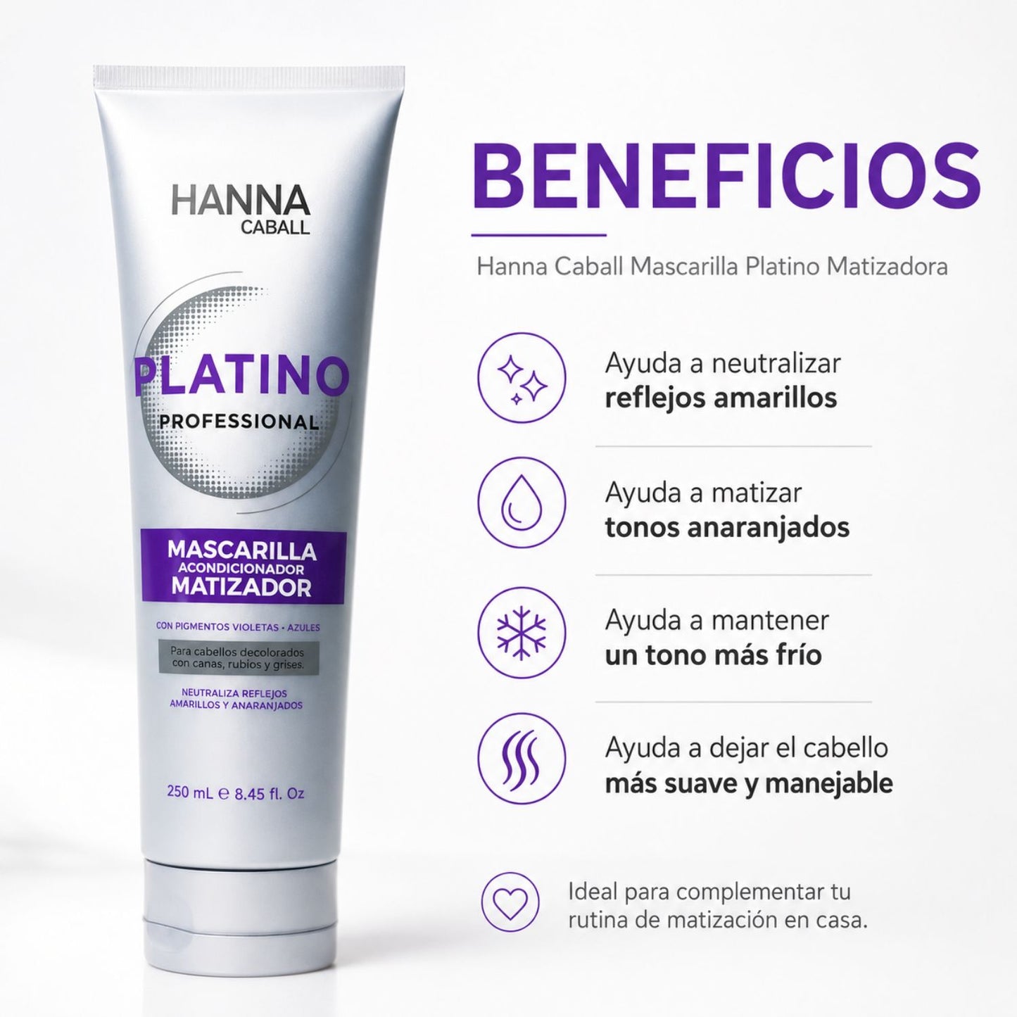 Hanna Caball Mascarilla Platino Matizadora 400 ml