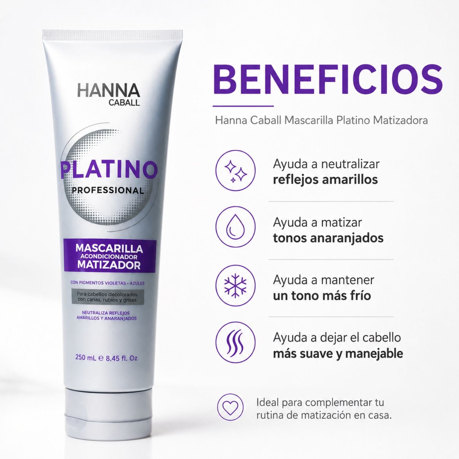Hanna Caball Mascarilla Platino Matizadora 400 ml
