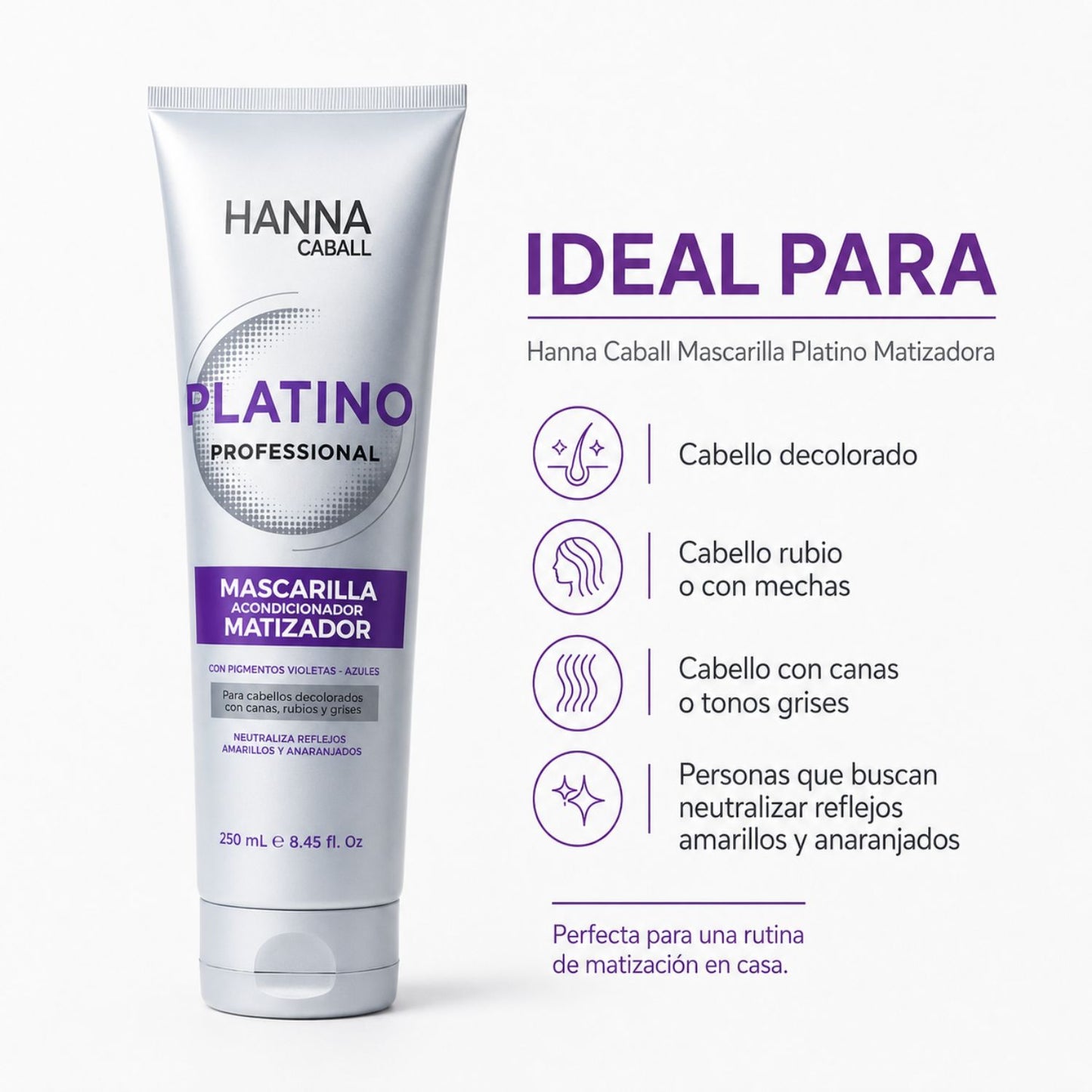 Hanna Caball Mascarilla Platino Matizadora 400 ml