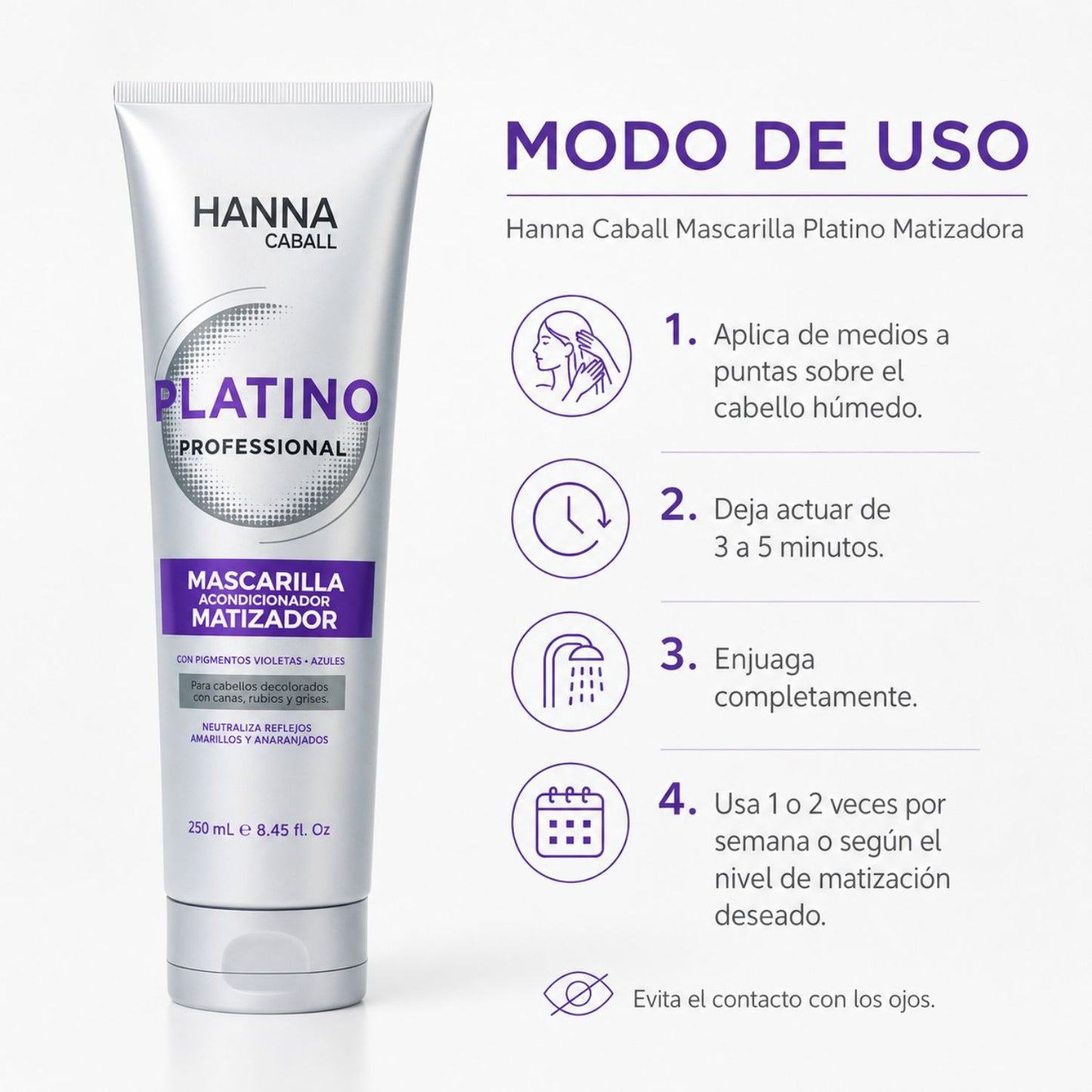 Hanna Caball Mascarilla Platino Matizadora 400 ml