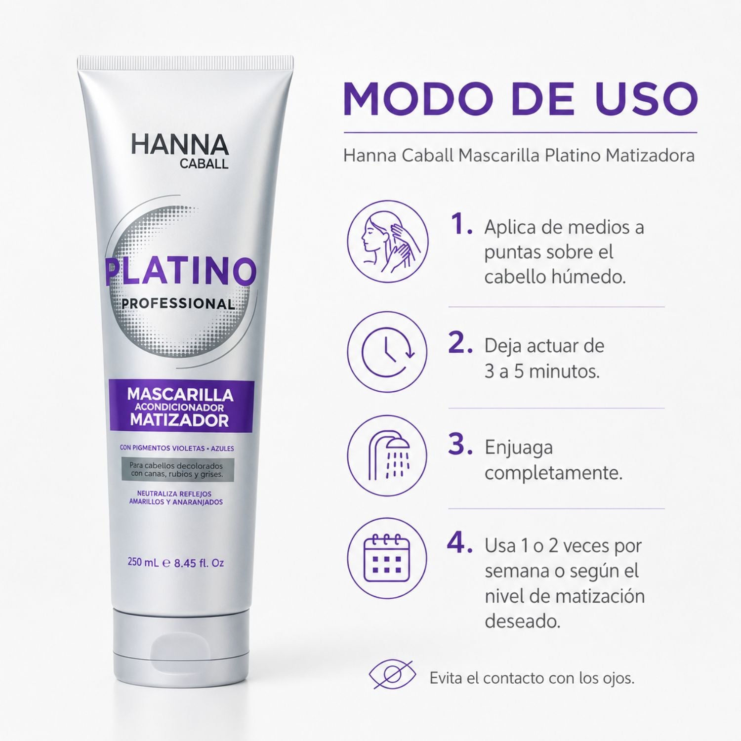 Hanna Caball Mascarilla Platino Matizadora 400 ml