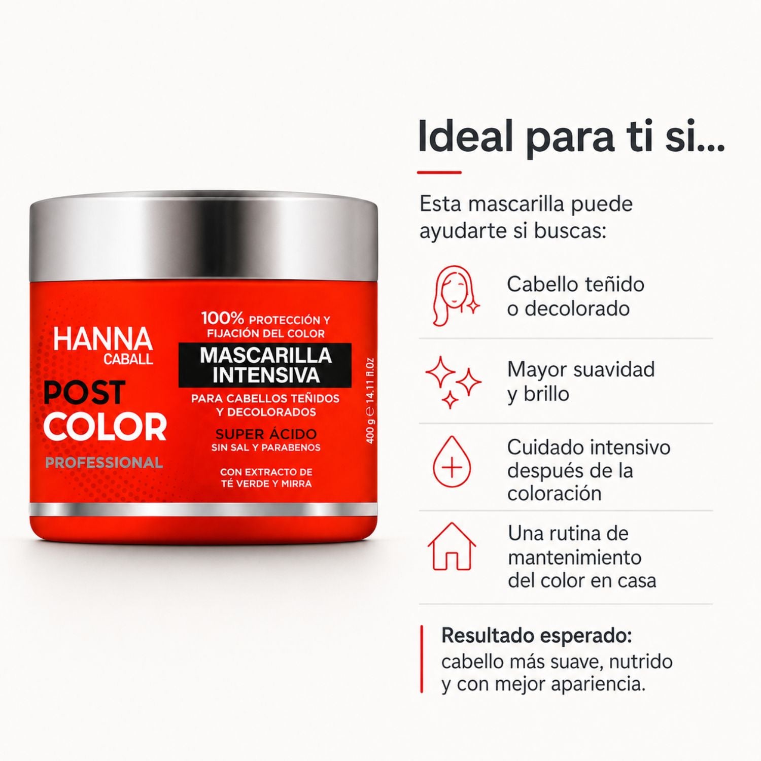 Hanna Caball Mascarilla Post Color 400 ml