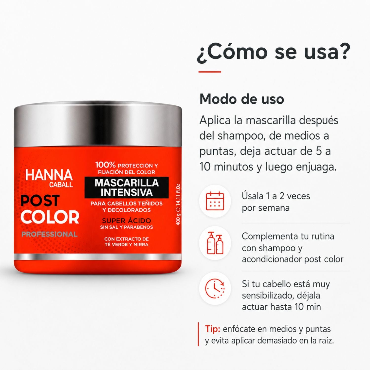 Hanna Caball Mascarilla Post Color 400 ml