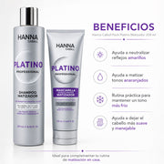 Hanna Caball Pack Platino Matizador 400 ml para rubios