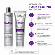 Hanna Caball Pack Platino Matizador 400 ml para rubios