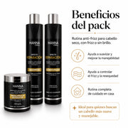 Hanna Caball Pack Reparación Anti-Frizz 400 ml x3