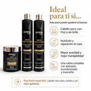 Hanna Caball Pack Reparación Anti-Frizz 400 ml x3
